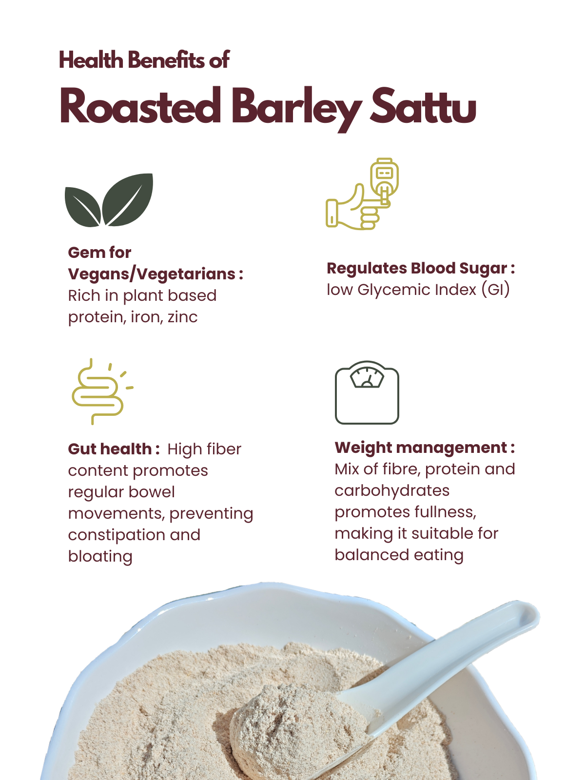 Roasted Barley Sattu | Organic Jau Sattu | Stone-Grounded | Freshly Milled in Small Batches